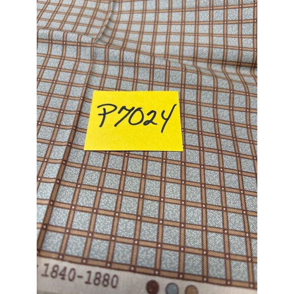 Brackman For Moda Cotton Fat Quarter 18x22 Plaid Sorghum Taffy Fabric P7024 Quil - Picture 5 of 6